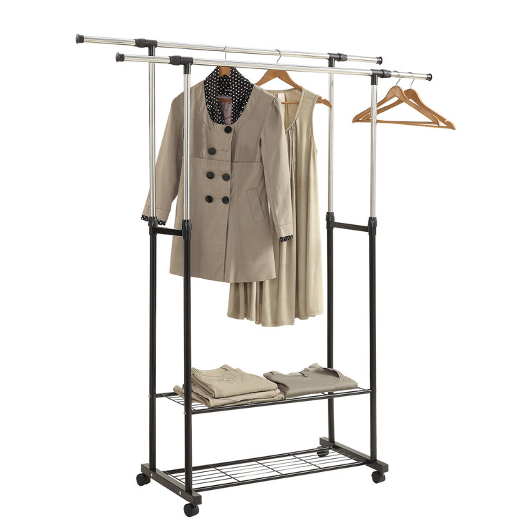 Symple Stuff Genoveva Adjustable Rolling Clothes Racks Wayfair.co.uk